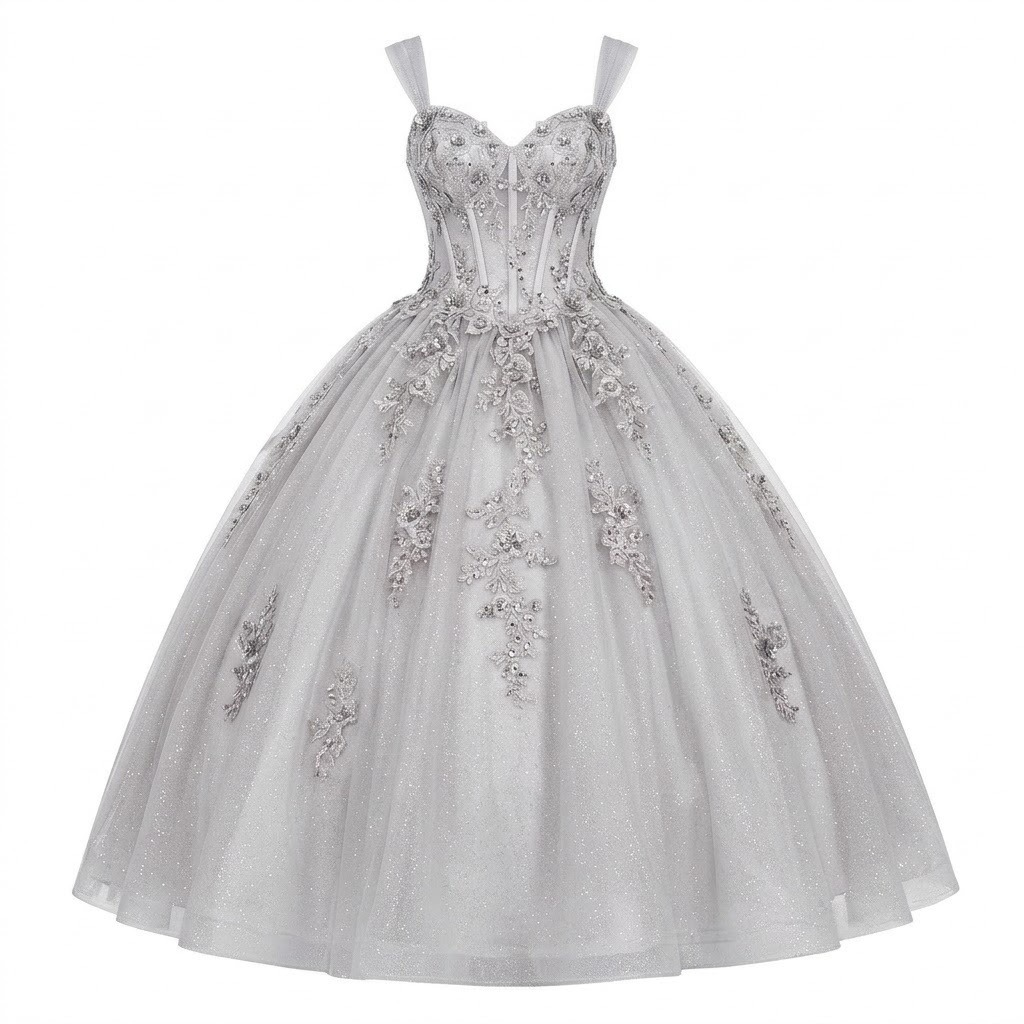 Sweet Sixteen Glitter Tulle Gown 3