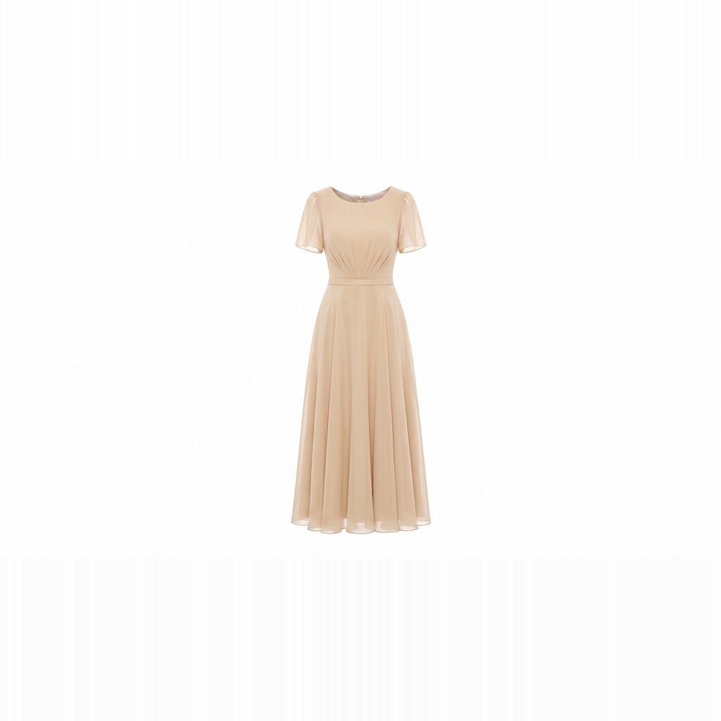 Tea-Length Chiffon Mother Dress 2