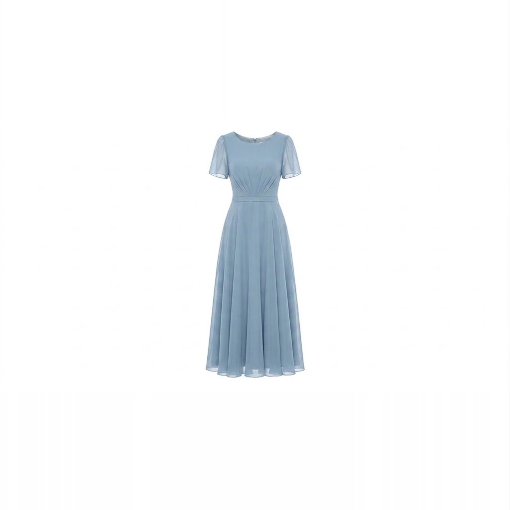 Tea-Length Chiffon Mother Dress