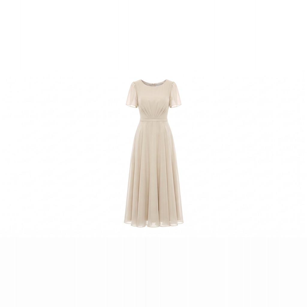 Tea-Length Chiffon Mother Dress 3